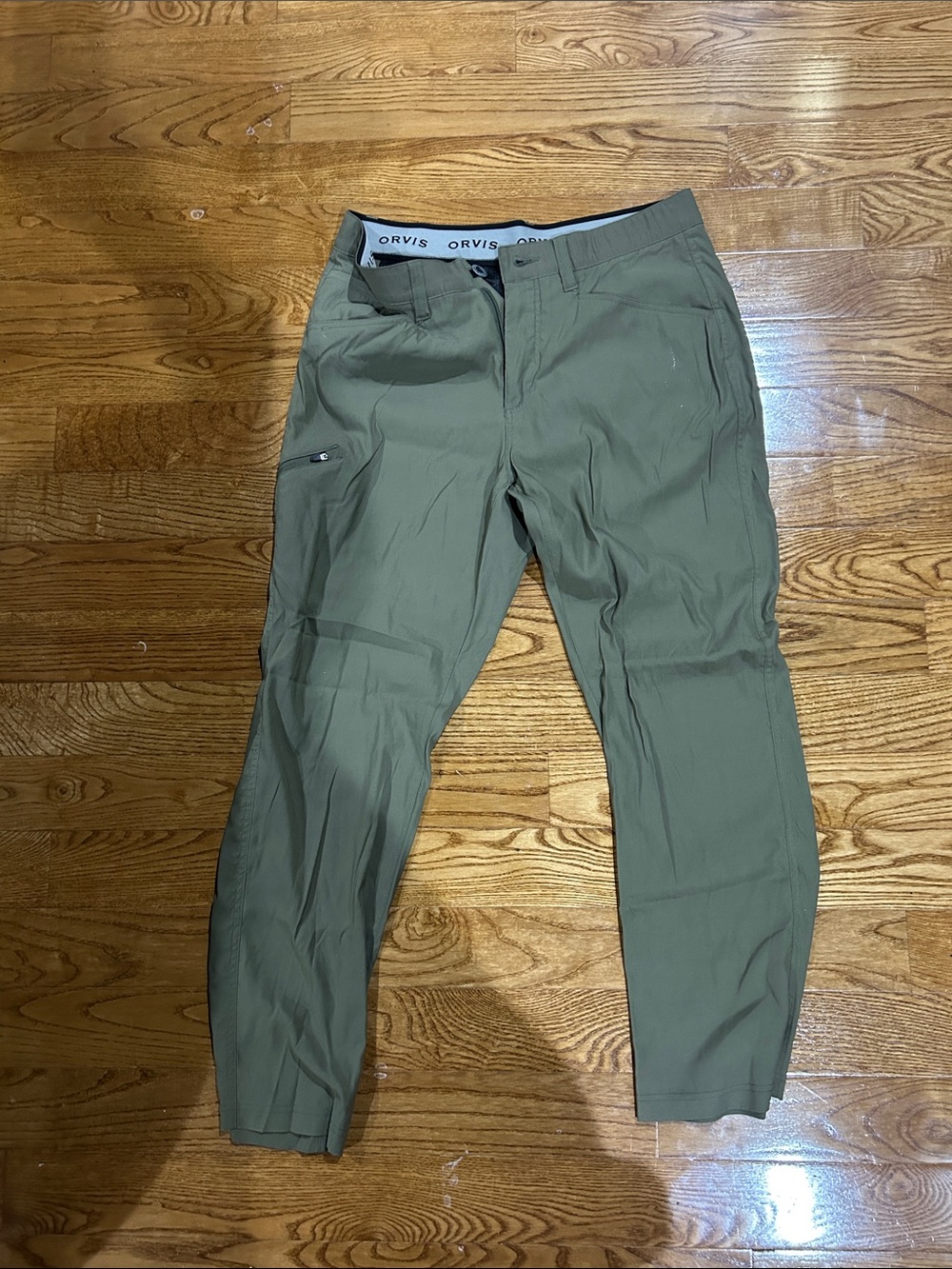 Orvis Olive Green Cargo Travel Pants